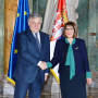 31 January 2018 National Assembly Speaker Maja Gojkovic with the President of the European Parliament Antonio Tajani